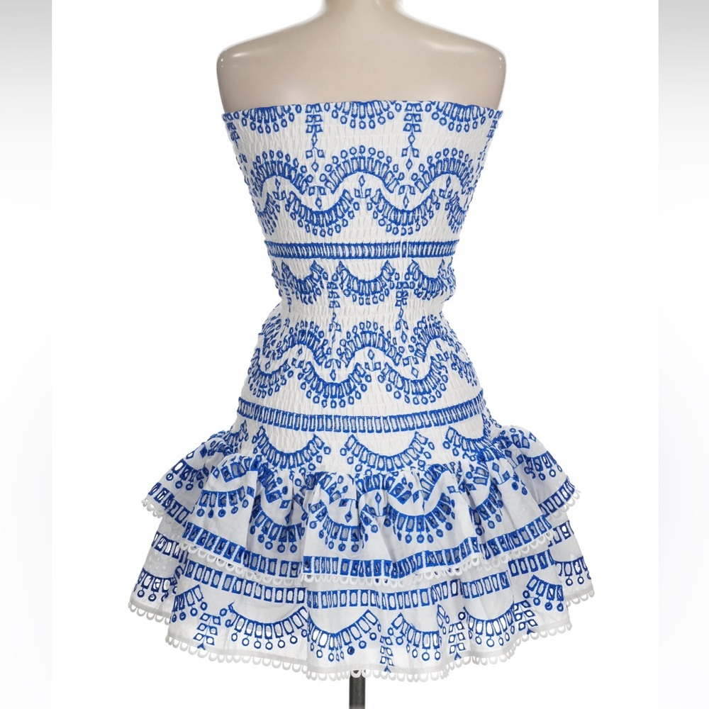 Commense Ripple Strapless Tiered Hem With Scalloped Detailing Dress - Size M - Picture 11 of 16